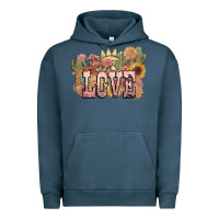 Pigment Midnight Navy love horse western floral Urban Hoodie - NancyCooperArtShop