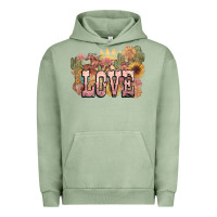 Pigment Oil Green love horse western floral Urban Hoodie - NancyCooperArtShop