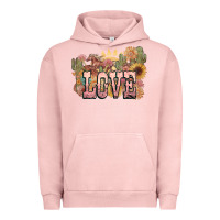 Pigment Salmon love horse western floral Urban Hoodie - NancyCooperArtShop