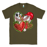 Army Green baseball with strawberry hearts Classic Tee - texasbilliewilder
