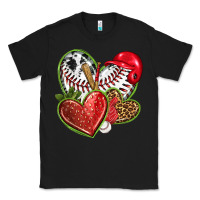 Black baseball with strawberry hearts Classic Tee - texasbilliewilder