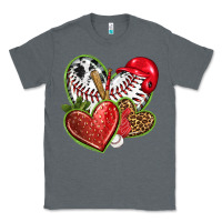 Charcoal Heather baseball with strawberry hearts Classic Tee - texasbilliewilder