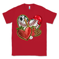 Red baseball with strawberry hearts Classic Tee - texasbilliewilder