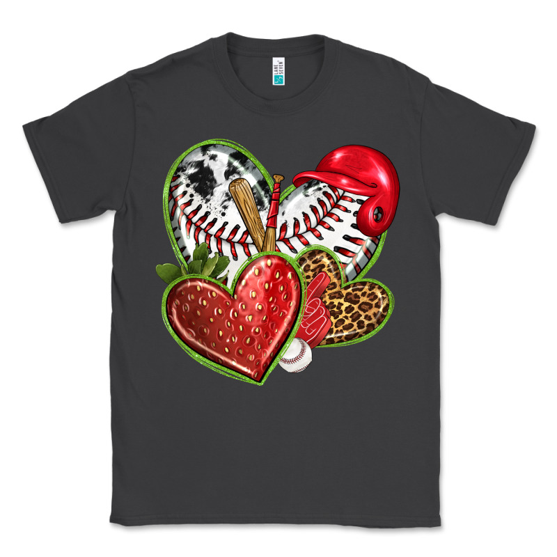 Baseball With Strawberry Hearts Classic Tee by texasbilliewilder | Teevron
