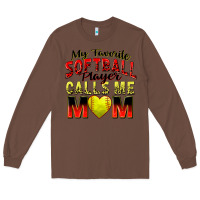 Chestnut my favorite softball player calls me mom Long Sleeve Tee - Zillion Design Studio