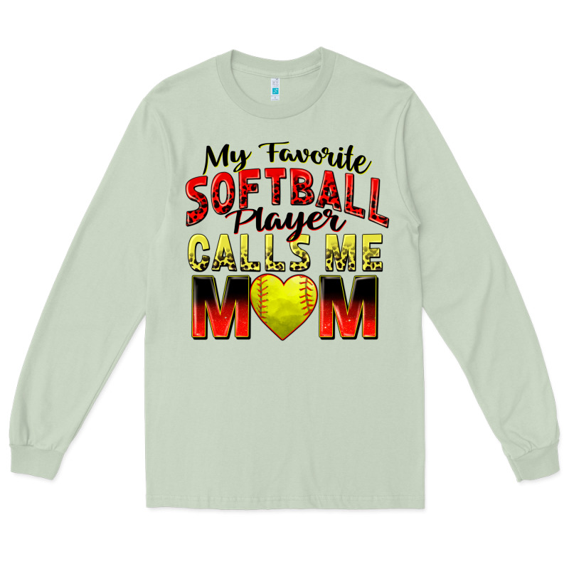 My Favorite Softball Player Calls Me Mom Long Sleeve Tee by Zillion Design Studio | Teevron