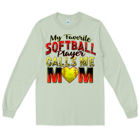 Matcha my favorite softball player calls me mom Long Sleeve Tee - Zillion Design Studio