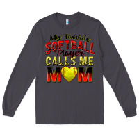 Smoke my favorite softball player calls me mom Long Sleeve Tee - Zillion Design Studio