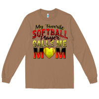 Toasted Coconut my favorite softball player calls me mom Long Sleeve Tee - Zillion Design Studio