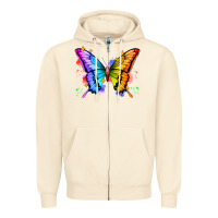 Sandshell rainbow butterfly Zipper Hoodie - Zillion Design Studio