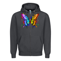 Smoke rainbow butterfly Zipper Hoodie - Zillion Design Studio