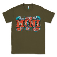 Army Green mini American football Classic Tee - Zillion Design Studio