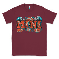 Burgundy mini American football Classic Tee - Zillion Design Studio