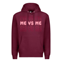 Burgundy me vs me Premium Hoodie - MaliasSmallBusiness