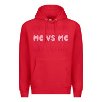 Red me vs me Premium Hoodie - MaliasSmallBusiness