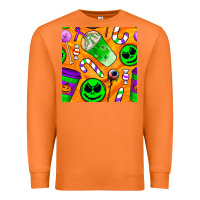 Carrot halloween snacks seamless pattern Premium Sweatshirt - BundleAndBundleShop