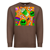 Chestnut halloween snacks seamless pattern Premium Sweatshirt - BundleAndBundleShop