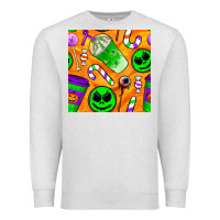 Oatmeal Heather halloween snacks seamless pattern Premium Sweatshirt - BundleAndBundleShop