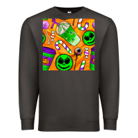 Smoke halloween snacks seamless pattern Premium Sweatshirt - BundleAndBundleShop
