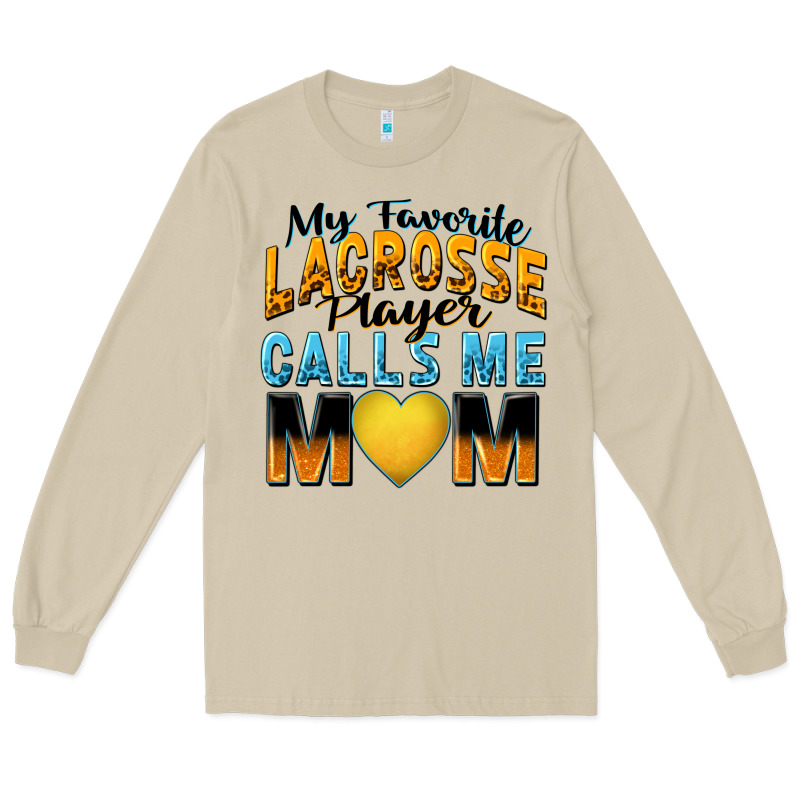 My Favorite Lacrosse Player Calls Me Mom Long Sleeve Tee by Zillion Design Studio | Teevron