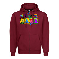 Burgundy proud mama Zipper Hoodie - Zillion Design Studio