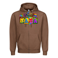Chestnut proud mama Zipper Hoodie - Zillion Design Studio