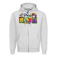 Dove Grey proud mama Zipper Hoodie - Zillion Design Studio