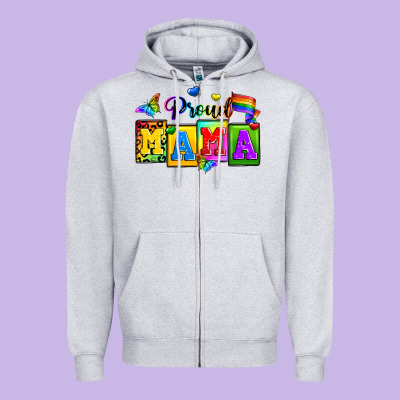 Proud Mama Zipper Hoodie Designed By Zillion Design Studio