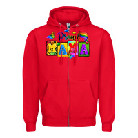 Red proud mama Zipper Hoodie - Zillion Design Studio