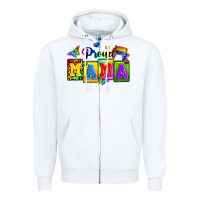 White proud mama Zipper Hoodie - Zillion Design Studio