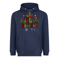 Navy feliz navidad Heavyweight Hoodie - JahusDesignShop