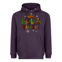 Plum feliz navidad Heavyweight Hoodie - JahusDesignShop