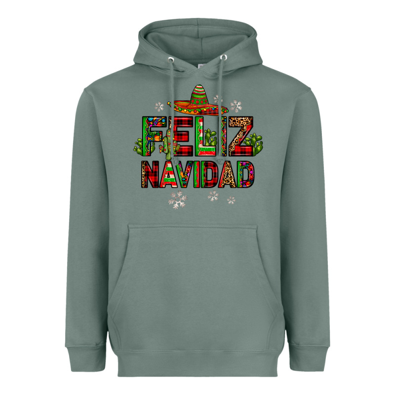 Feliz Navidad Heavyweight Hoodie by JahusDesignShop | Teevron