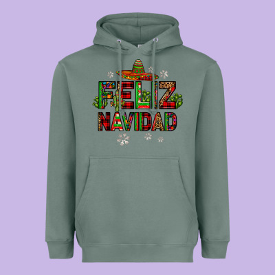 Feliz Navidad Heavyweight Hoodie Designed By Jahusdesignshop