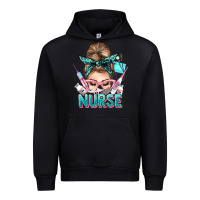 Black nurse life messy bun Urban Hoodie - NancyCooperArtShop