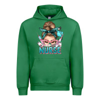 Emerald nurse life messy bun Urban Hoodie - NancyCooperArtShop