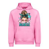 Fuchsia Pink nurse life messy bun Urban Hoodie - NancyCooperArtShop