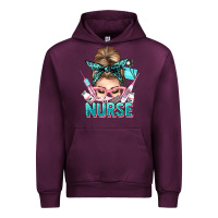 Nurse Life Messy Bun Urban Hoodie | Teevron