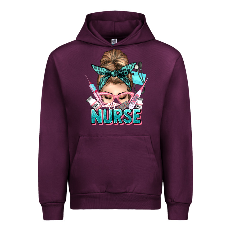 Nurse Life Messy Bun Urban Hoodie by NancyCooperArtShop | Teevron
