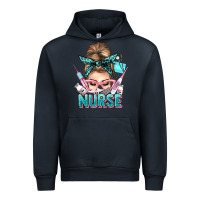 Navy nurse life messy bun Urban Hoodie - NancyCooperArtShop