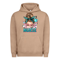 Pigment Burro nurse life messy bun Urban Hoodie - NancyCooperArtShop