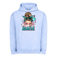 Pigment Grape Ice nurse life messy bun Urban Hoodie - NancyCooperArtShop