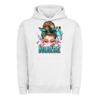 Pigment Lunar Rock nurse life messy bun Urban Hoodie - NancyCooperArtShop