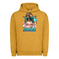 Pigment Peanut Butter nurse life messy bun Urban Hoodie - NancyCooperArtShop