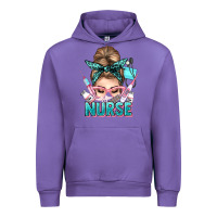 Tulip nurse life messy bun Urban Hoodie - NancyCooperArtShop