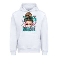 White nurse life messy bun Urban Hoodie - NancyCooperArtShop
