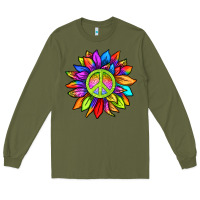 Army Green pride sunflower Long Sleeve Tee - texasbilliewilder