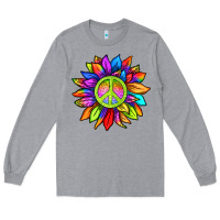 Heather Grey pride sunflower Long Sleeve Tee - texasbilliewilder