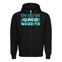 Black Ovarian Cancer Warrior Zipper Hoodie - texasbilliewilder