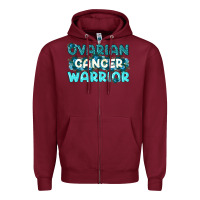 Burgundy Ovarian Cancer Warrior Zipper Hoodie - texasbilliewilder